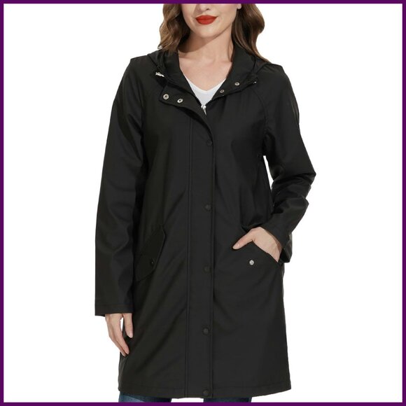 Waterproof Rain Jacket with Hood Lightweight Windbreaker for Outdoor Activities